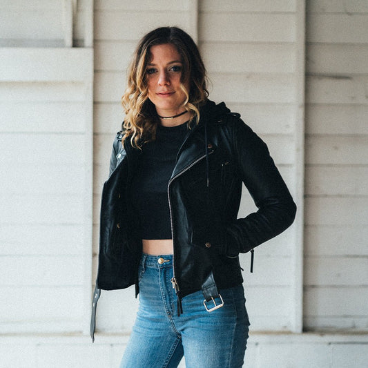 Ryman - Women's Motorcycle Leather Jacket - Vox Leather