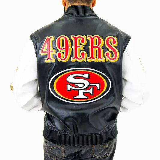 San Francisco 49Ers NFL Signature Leather Varsity Jacket - Rare Leather