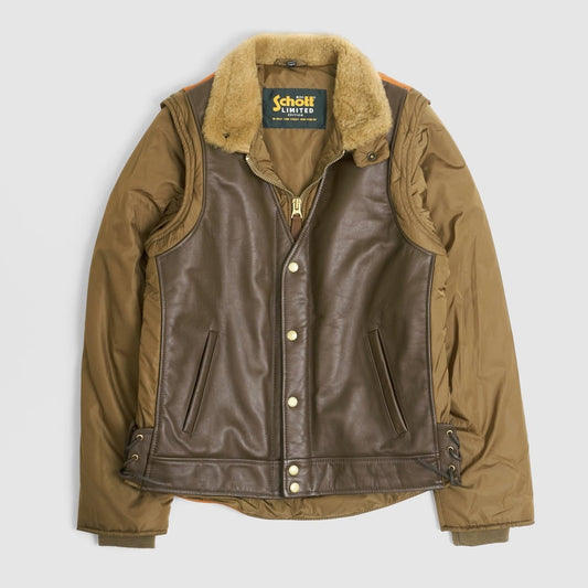 Schott N.Y.C. Padded Leather Jacket and Vest - Vox Leather