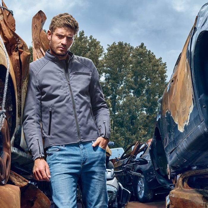 SEGURA ETERNAL MOTORCYCLE JACKET GREY - Vox Leather