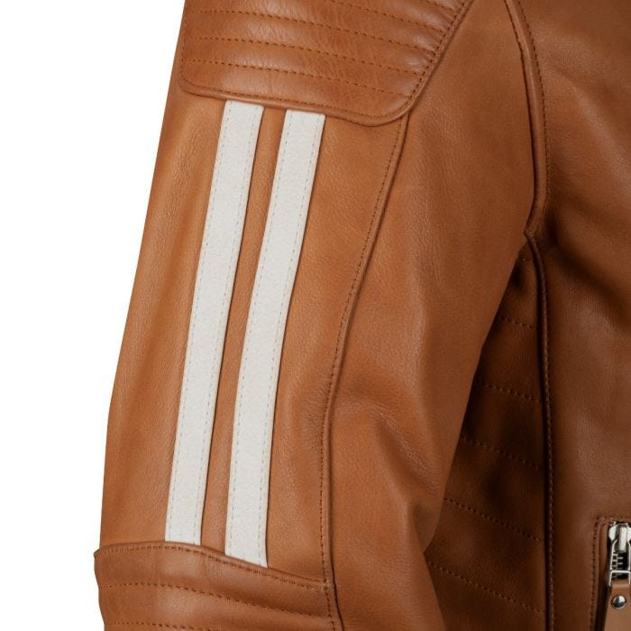 SEGURA ORION LEATHER MOTORCYCLE JACKET - CAMEL - CE Level AA Level Certified - Vox Leather
