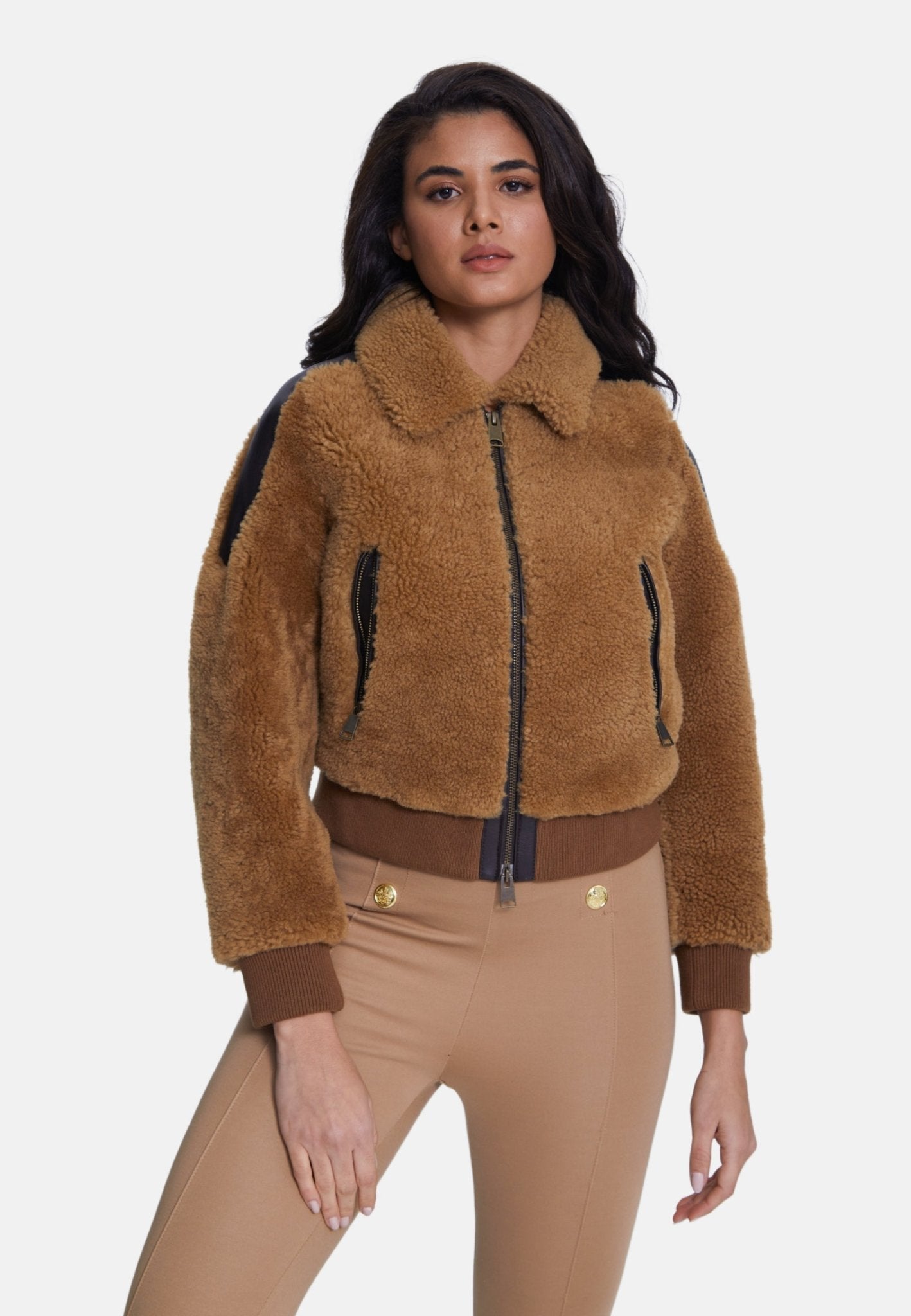 Selina Sheepskin Teddy Jacket - Rare Leather