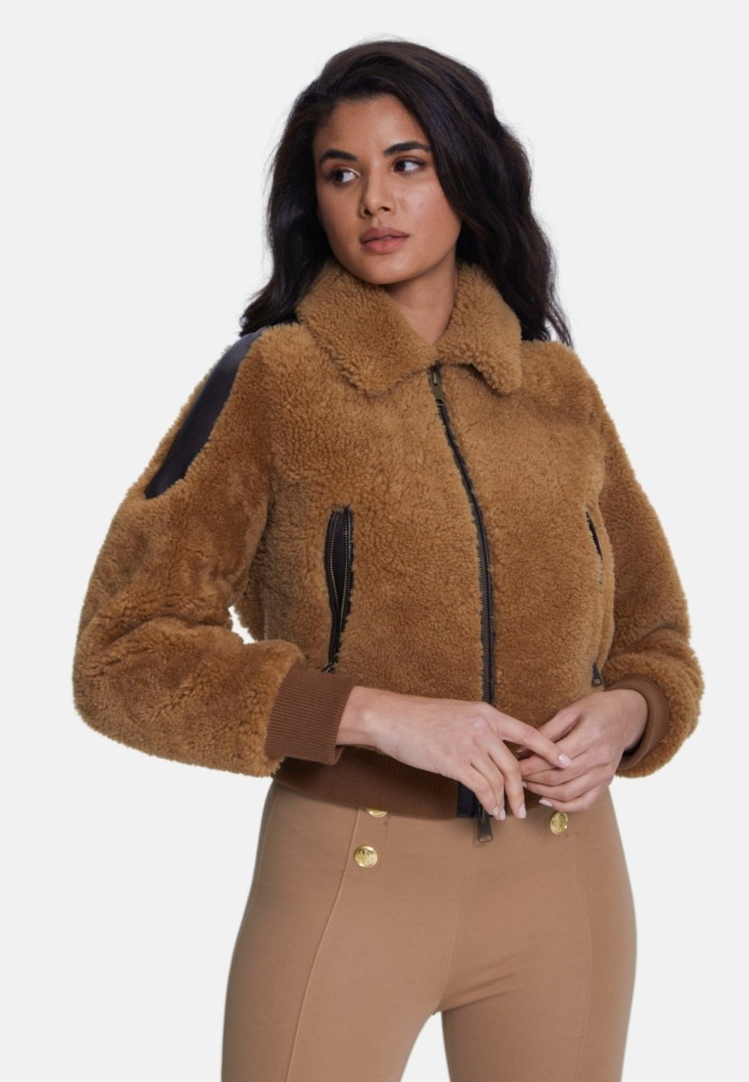 Selina Sheepskin Teddy Jacket - Vox Leather