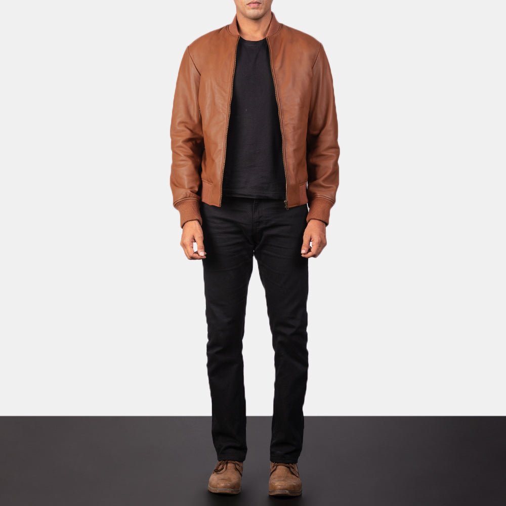 Shane Brown Leather Bomber Jacket - Vox Leather