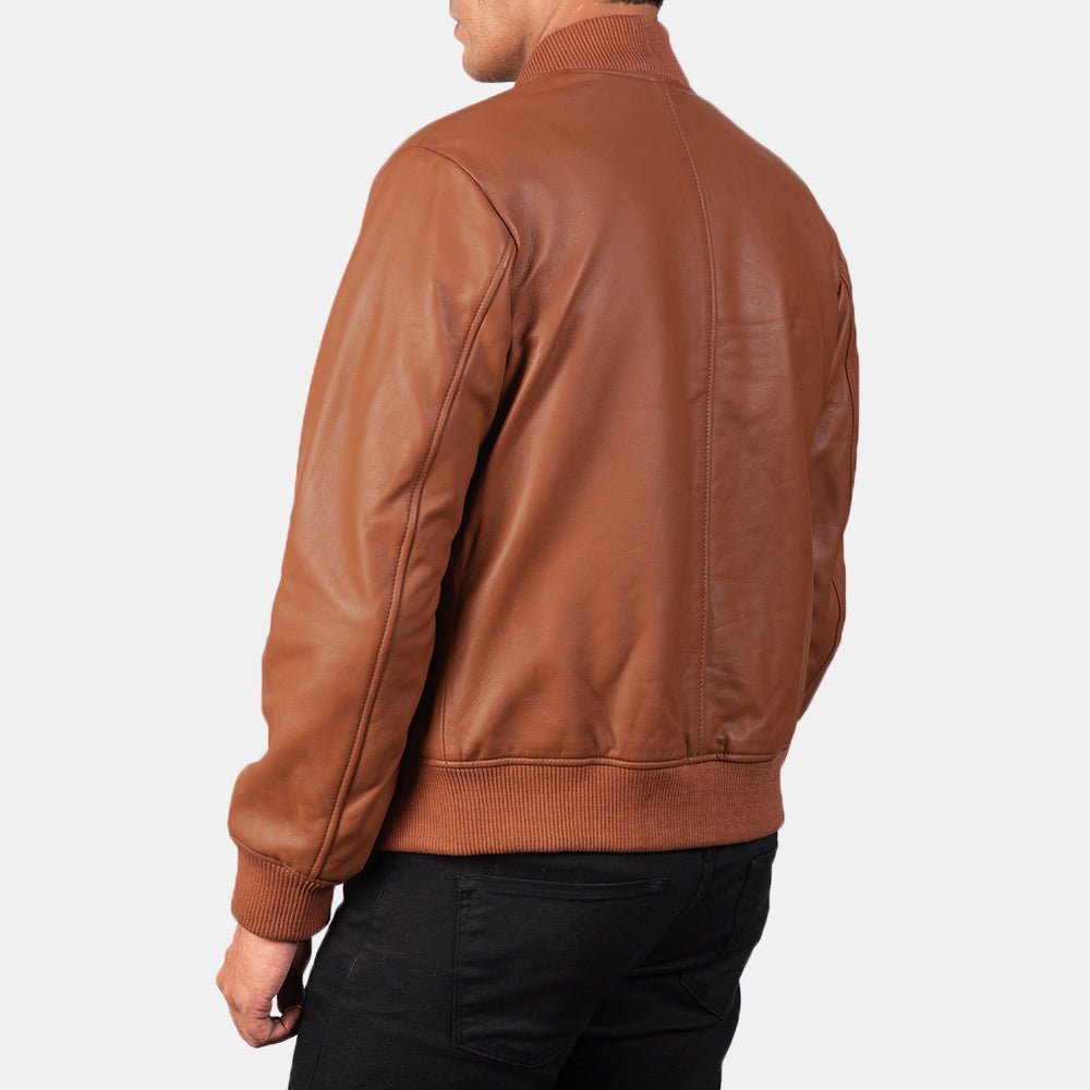 Shane Brown Leather Bomber Jacket - Vox Leather