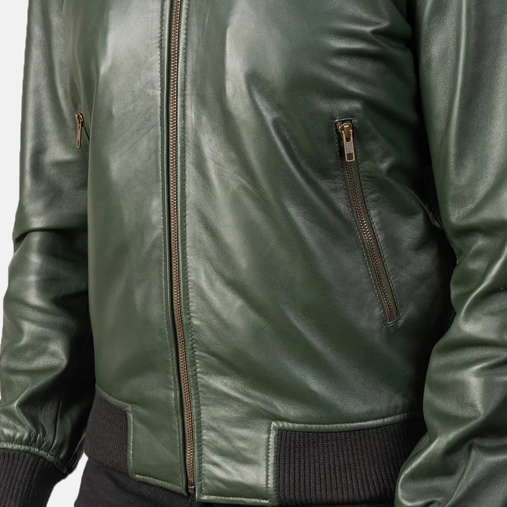 Shane Green Leather Bomber Jacket - Vox Leather