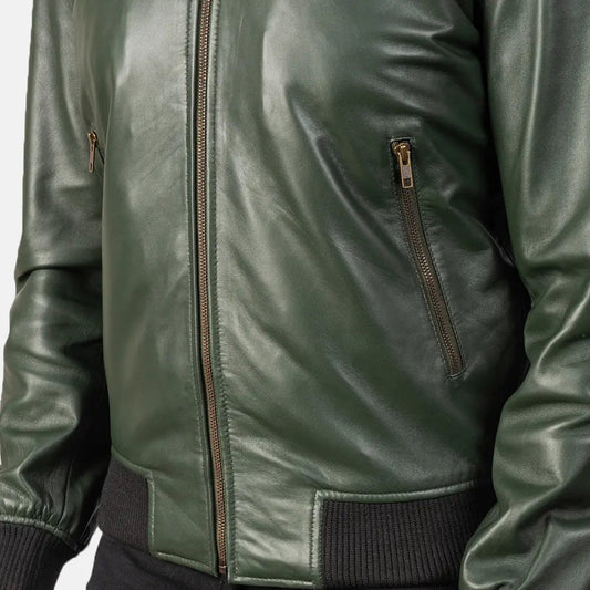 Shane Green Leather Bomber Jacket - Vox Leather