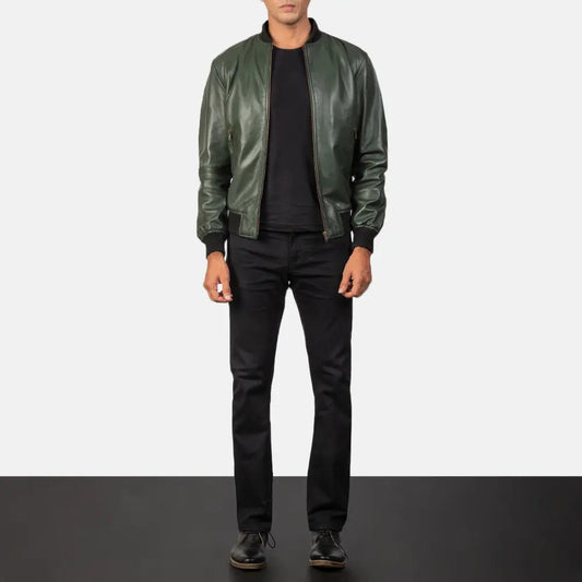 Shane Green Leather Bomber Jacket - Vox Leather