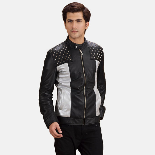 Shapron Studded Leather Biker Jacket - Vox Leather