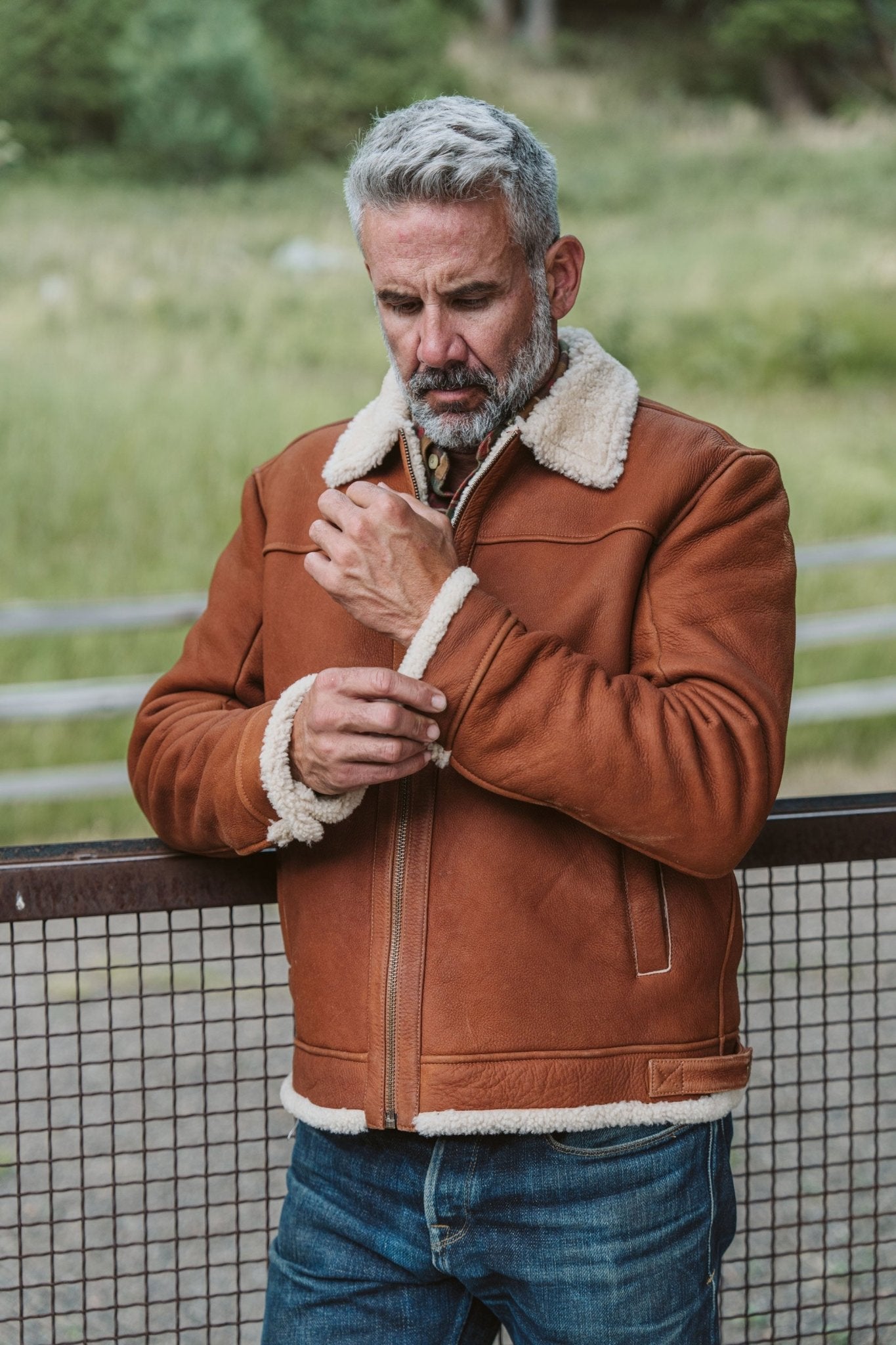 Shearling Leather Bomber Jacket - Rare Leather