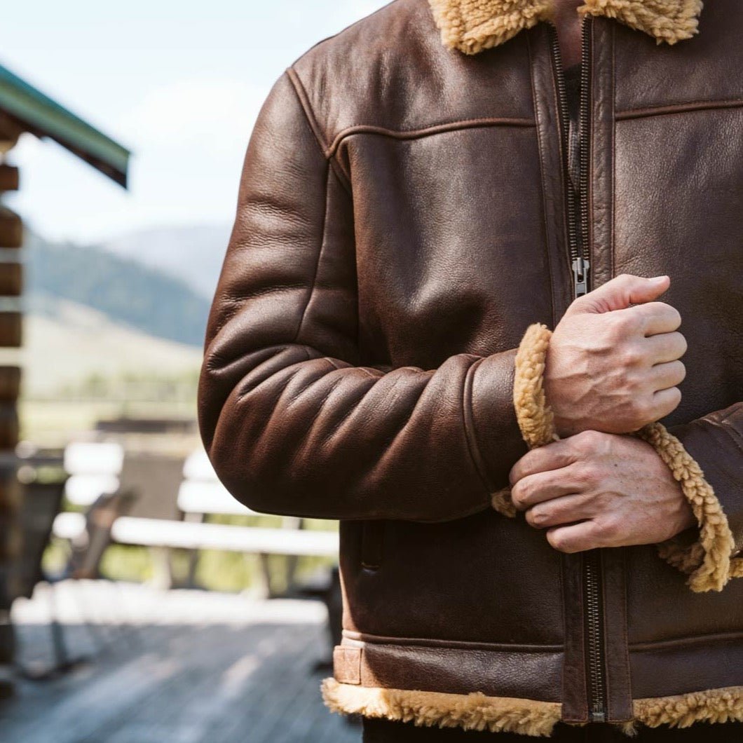 Shearling Leather Bomber Jacket - Rare Leather