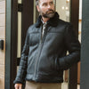 Shearling Leather Bomber Jacket | Black - Vox Leather