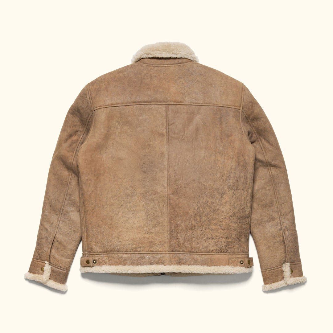 Shearling Leather Bomber Jacket - Vox Leather
