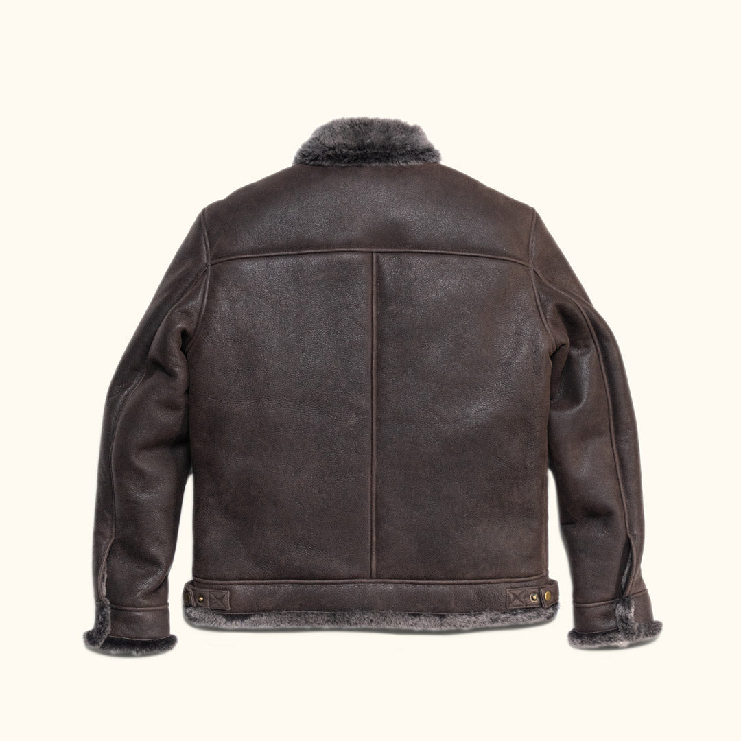 Shearling Leather Bomber Jacket - Vox Leather