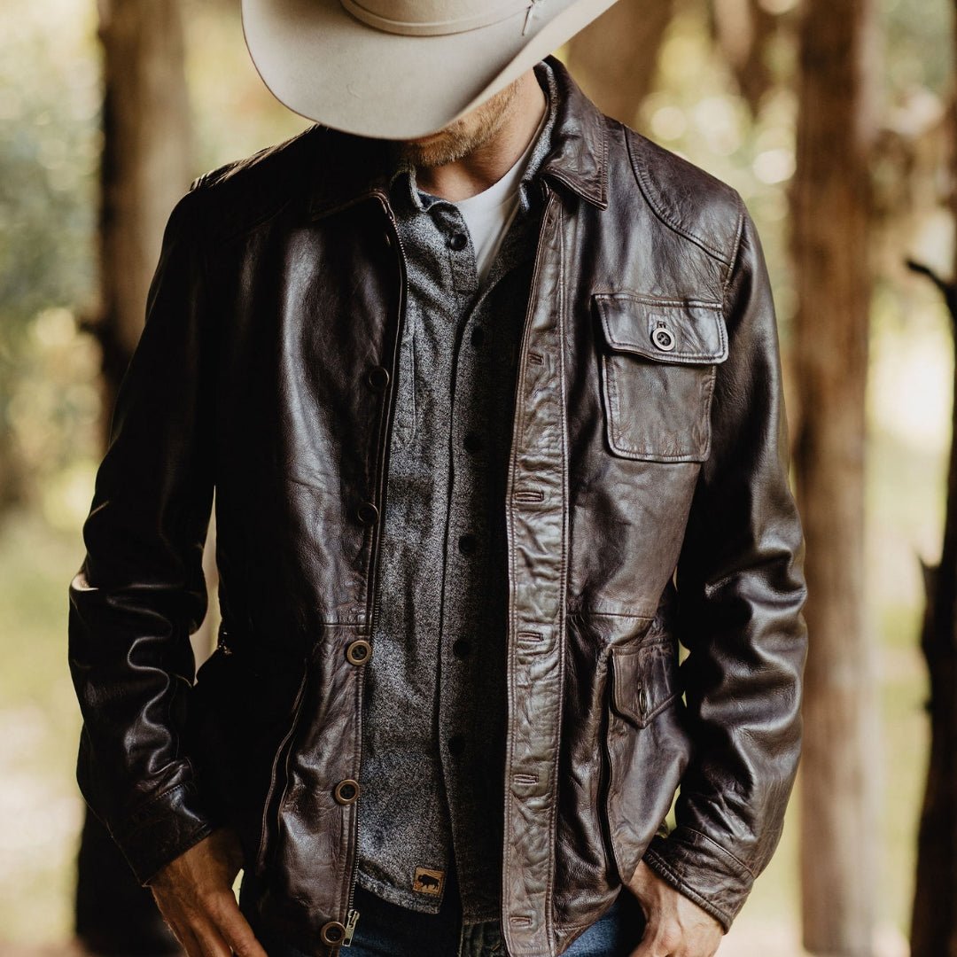 Sheridan Leather Barn Jacket | Vintage Brown - Rare Leather