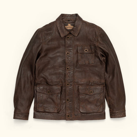 Sheridan Leather Barn Jacket | Vintage Brown - Rare Leather