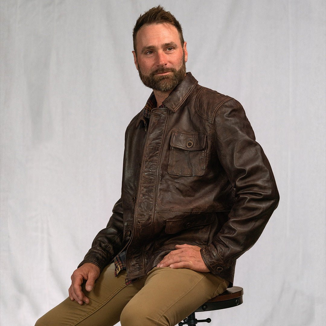 Sheridan Leather Barn Jacket | Vintage Brown - Rare Leather