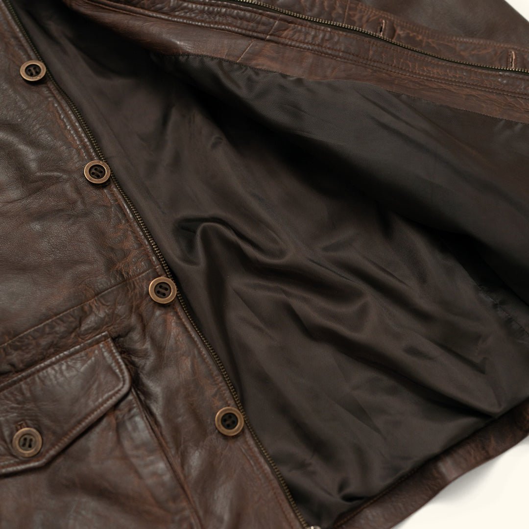 Sheridan Leather Barn Jacket | Vintage Brown - Rare Leather
