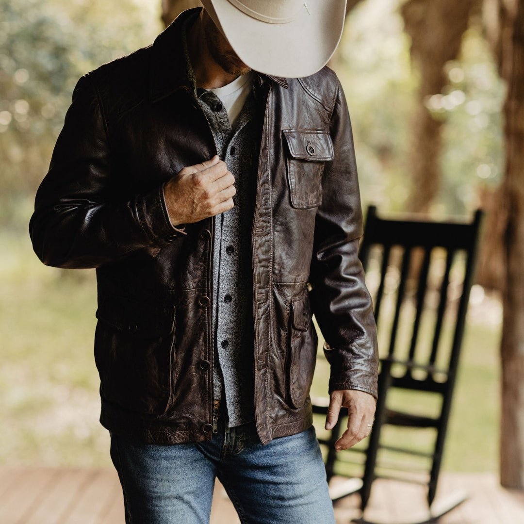 Sheridan Leather Barn Jacket | Vintage Brown - Rare Leather