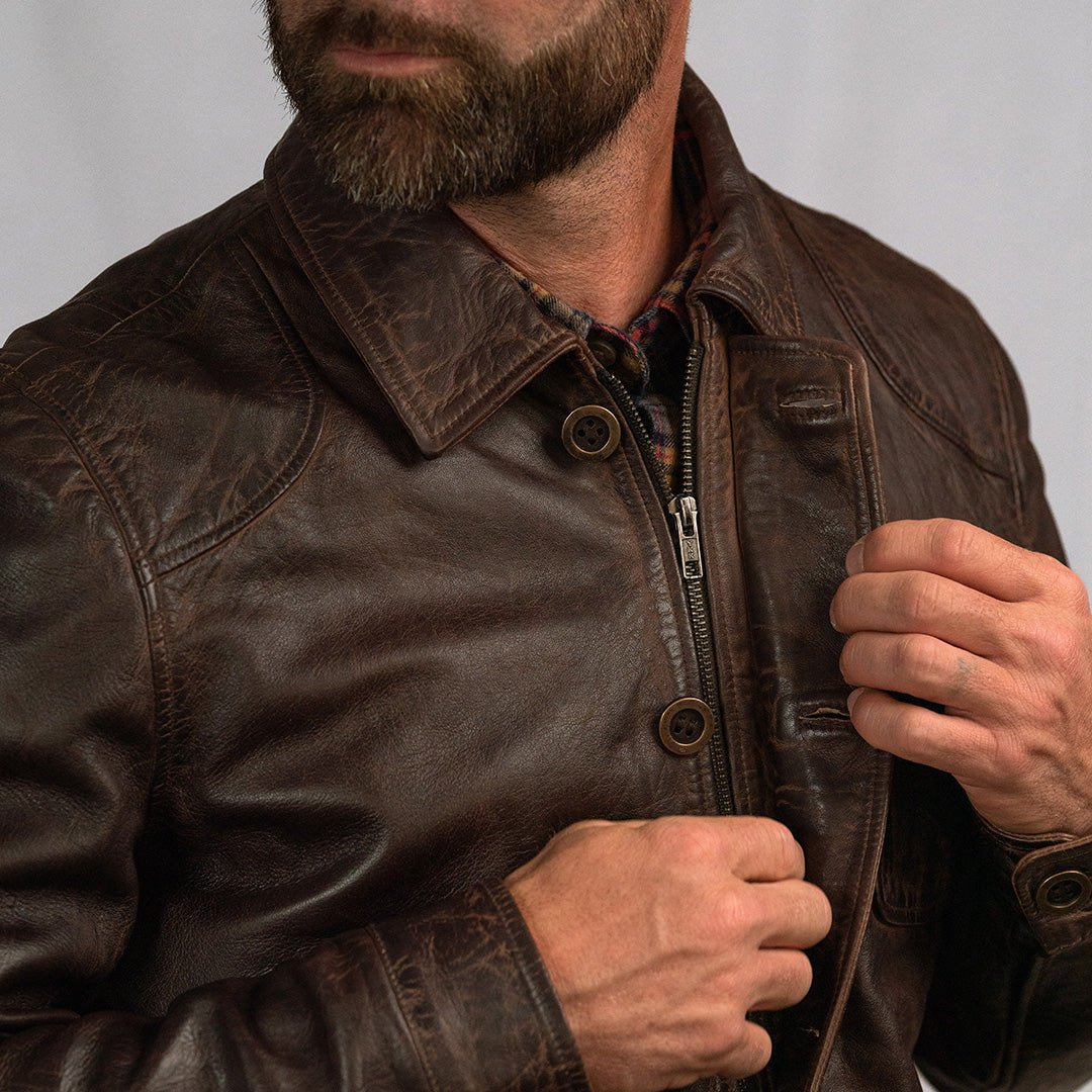 Sheridan Leather Barn Jacket | Vintage Brown - Rare Leather