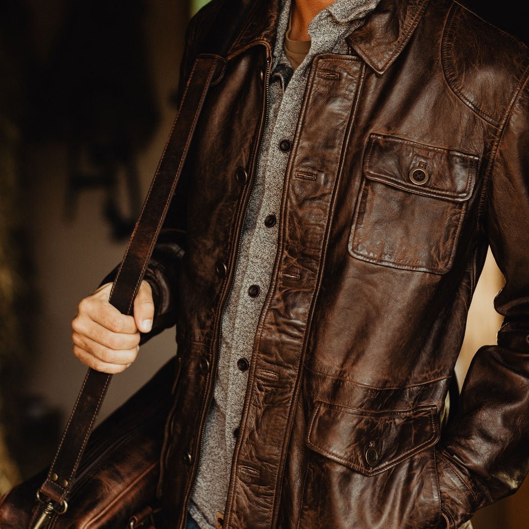 Sheridan Leather Barn Jacket | Vintage Brown - Rare Leather