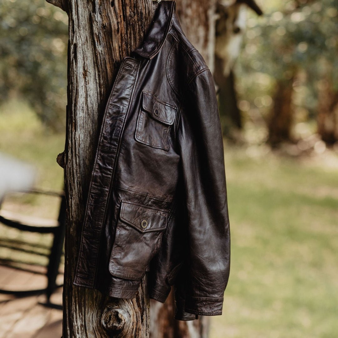 Sheridan Leather Barn Jacket | Vintage Brown - Rare Leather