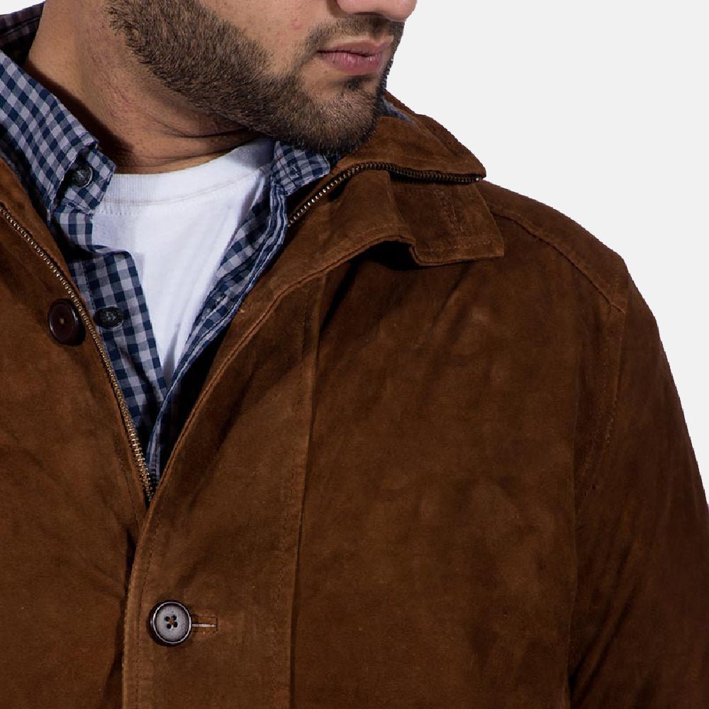 Sheriff Brown Suede Jacket - Vox Leather