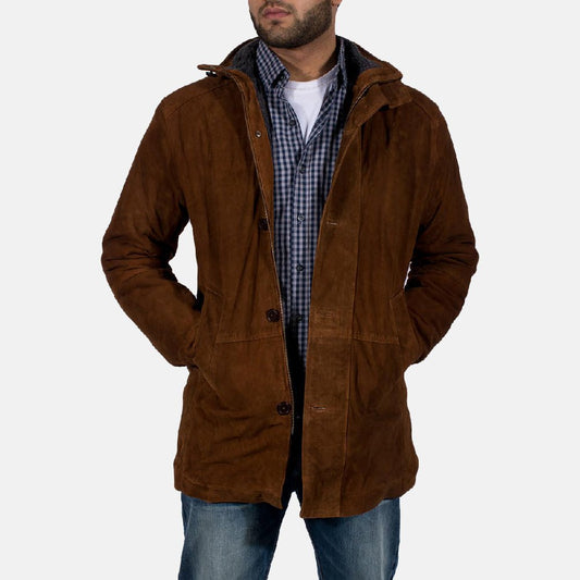 Sheriff Brown Suede Jacket - Vox Leather
