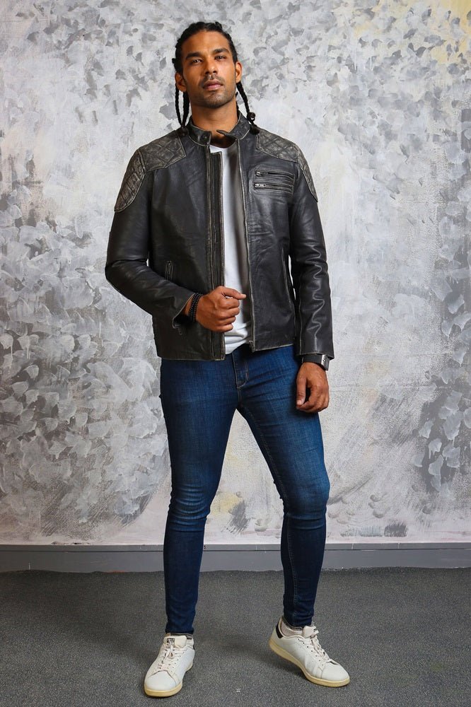 Skull and Crossbones Leather Motorcycle Jacket - Vox Leather
