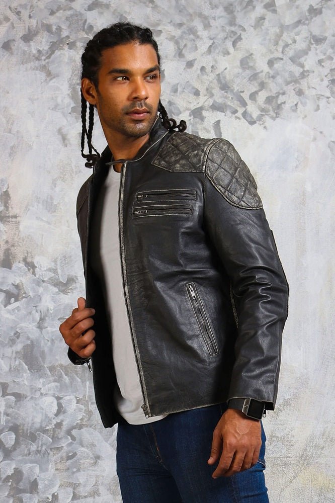 Skull and Crossbones Leather Motorcycle Jacket - Vox Leather