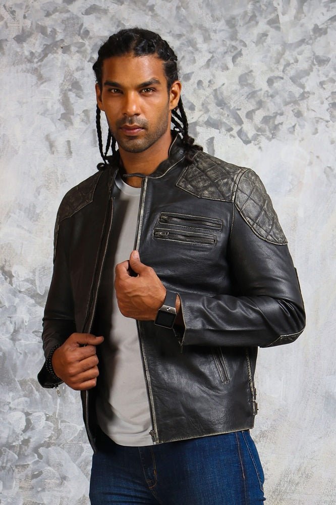 Skull and Crossbones Leather Motorcycle Jacket - Vox Leather