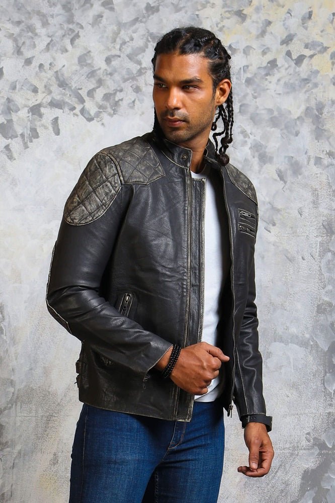 Skull and Crossbones Leather Motorcycle Jacket - Vox Leather
