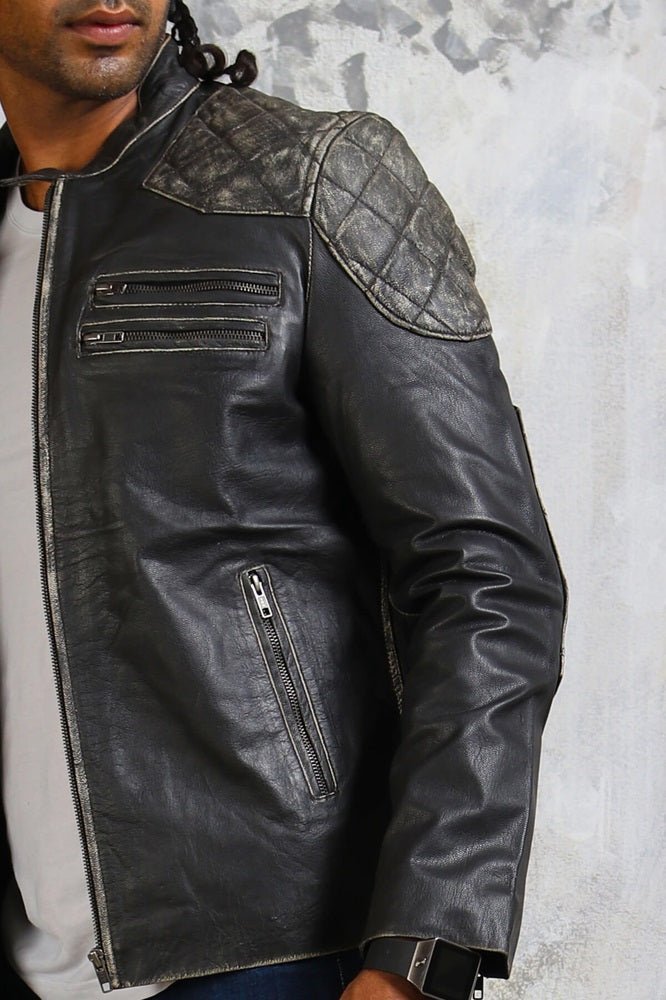 Skull and Crossbones Leather Motorcycle Jacket - Vox Leather