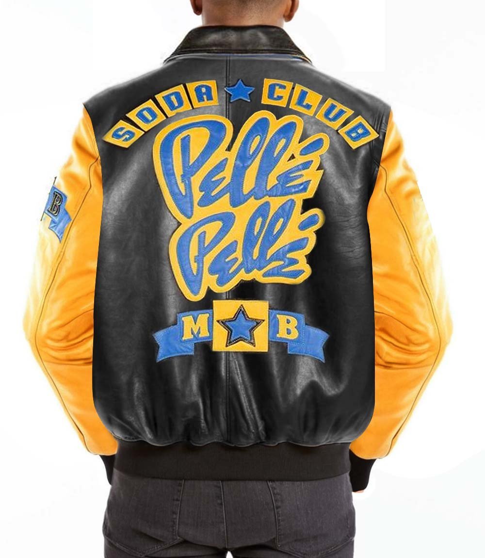 Soda Club Yellow Black Leather Jacket - Vox Leather