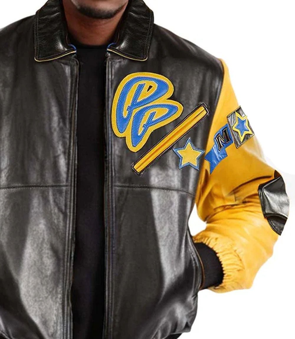 Soda Club Yellow Black Leather Jacket - Vox Leather