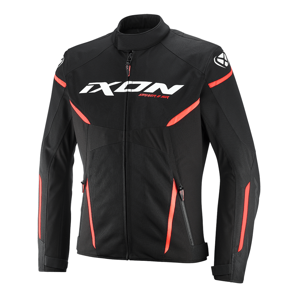 Striker 2 Air - Summer Riding Jacket (Black/White/Red) - Vox Leather