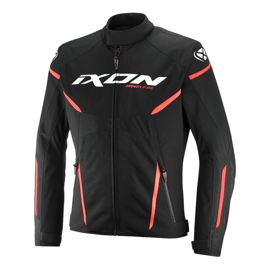 Striker 2 Air - Summer Riding Jacket (Black/White/Red) - Vox Leather