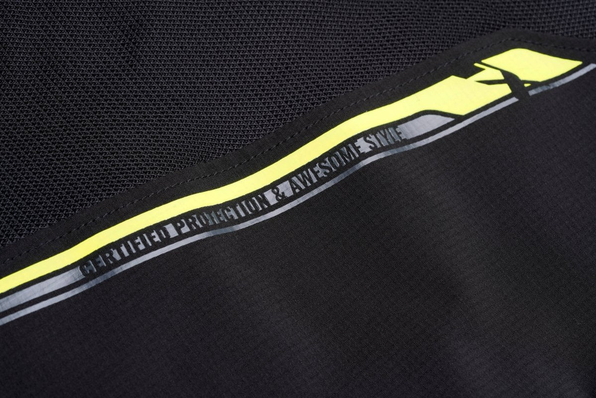 Striker Air - Summer Riding Jacket (Black/Anthracite/Yellow) - Vox Leather