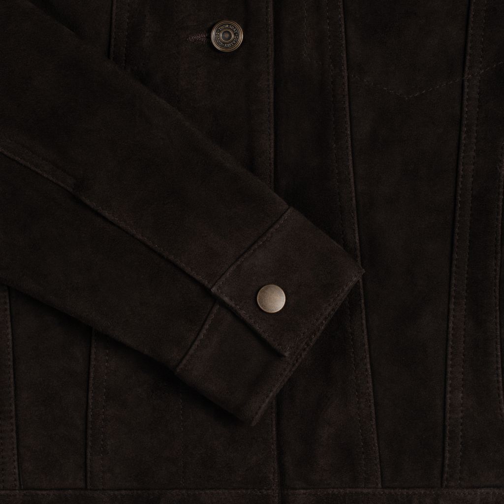 Suede Trucker Jacket | Chocolate - Rare Leather