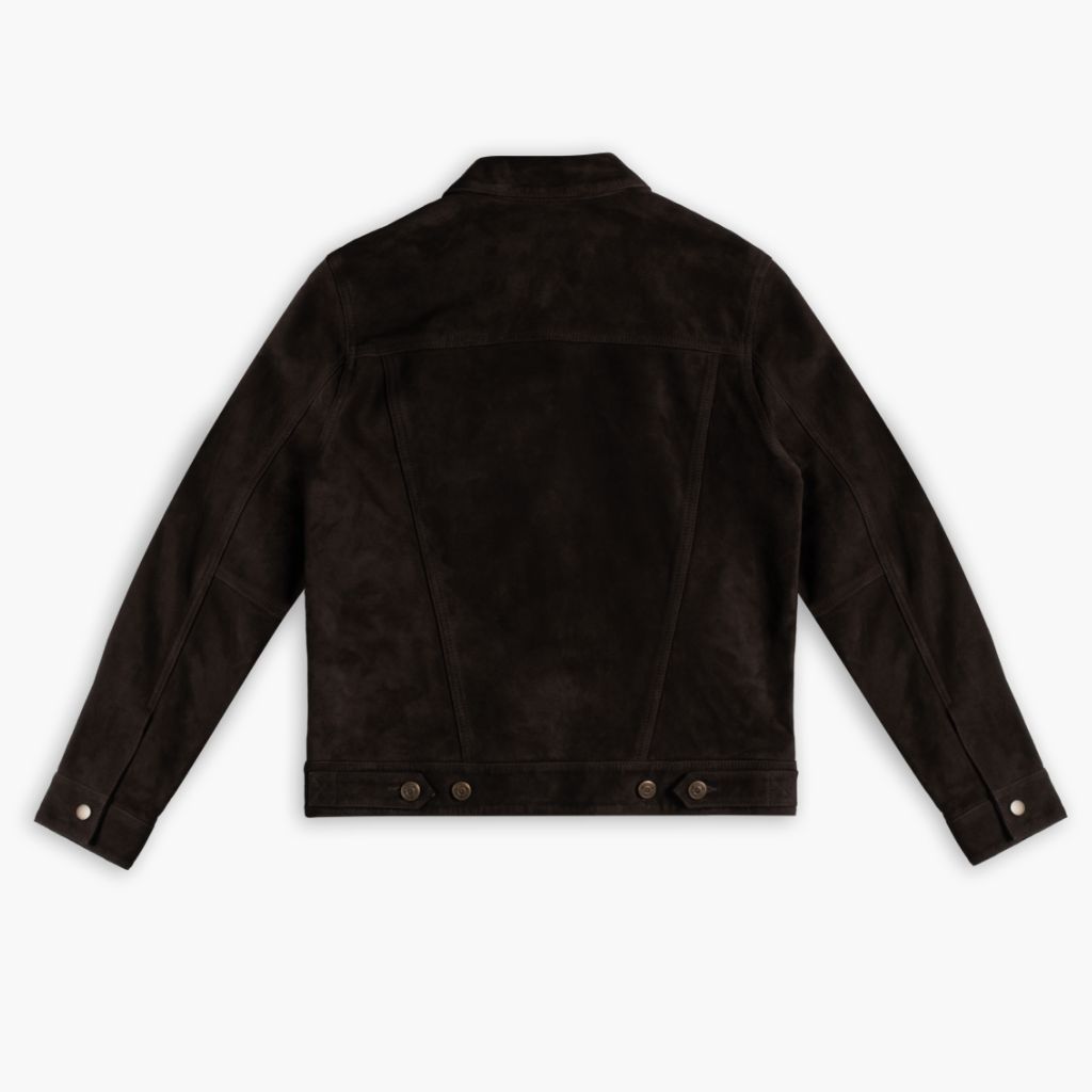 Suede Trucker Jacket | Chocolate - Rare Leather