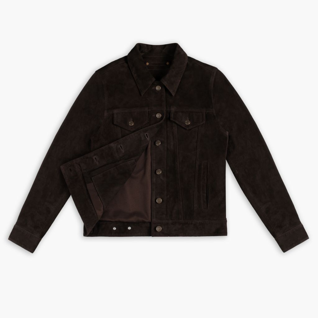Suede Trucker Jacket | Chocolate - Rare Leather