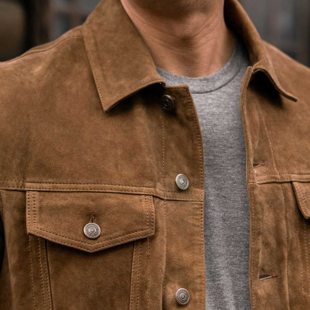 Suede Trucker Jacket | Dusty - Rare Leather