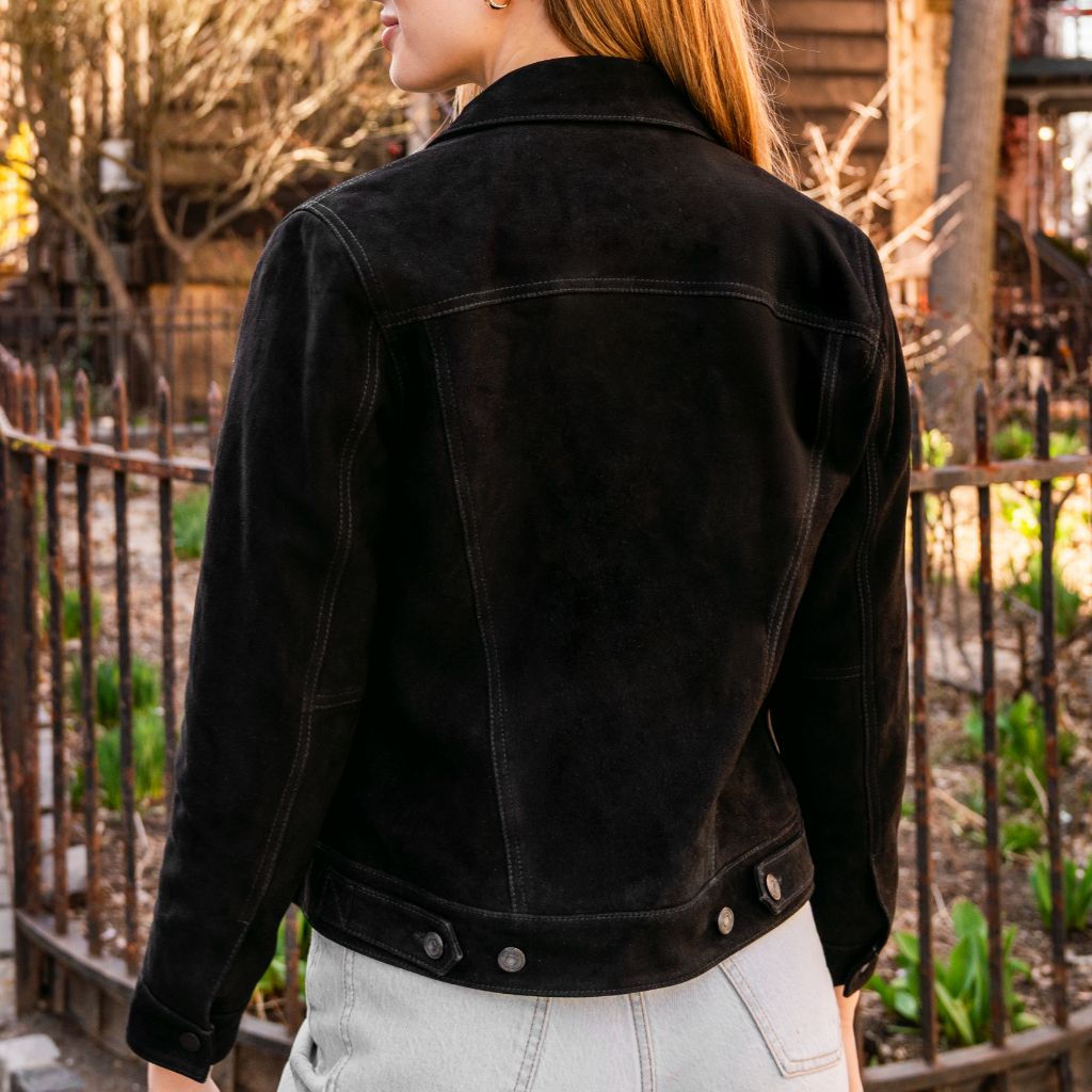 Suede Trucker Jacket - Vox Leather