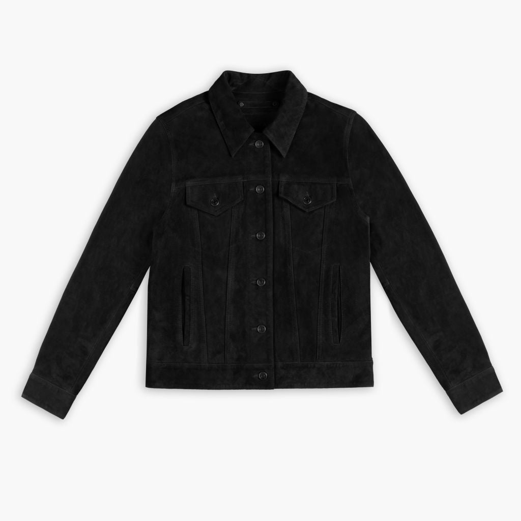 Suede Trucker Jacket - Vox Leather