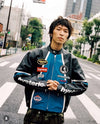 Supreme Blue Leather Vintage Racing Jacket - Rare Leather Order Now !!