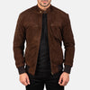 Sven Mocha Suede Bomber Jacket - Rare Leather