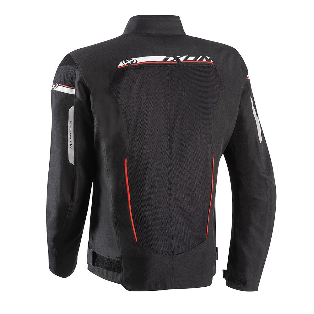 T-Rex - All Weather Riding Jacket (Black/White/Red) - Vox Leather