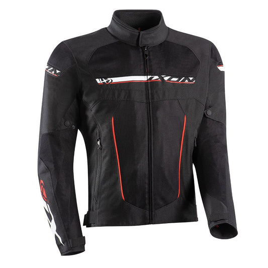T-Rex - All Weather Riding Jacket (Black/White/Red) - Vox Leather