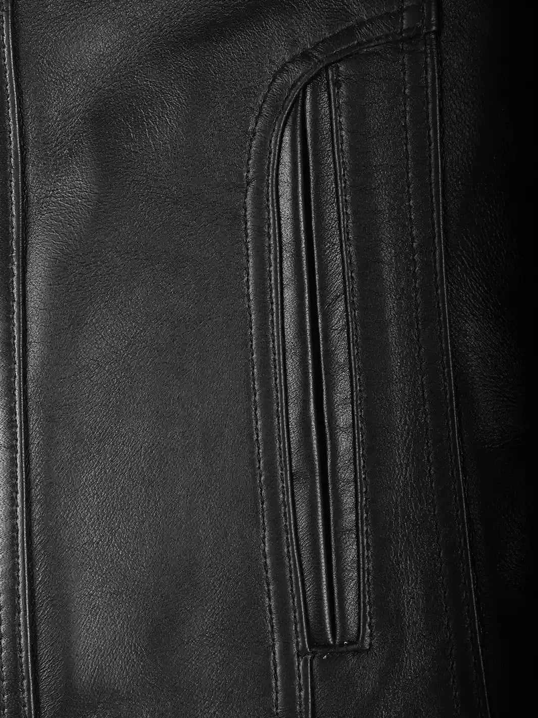Tavares Womens Black Cafe Racer Leather Jacket - Rare Leather