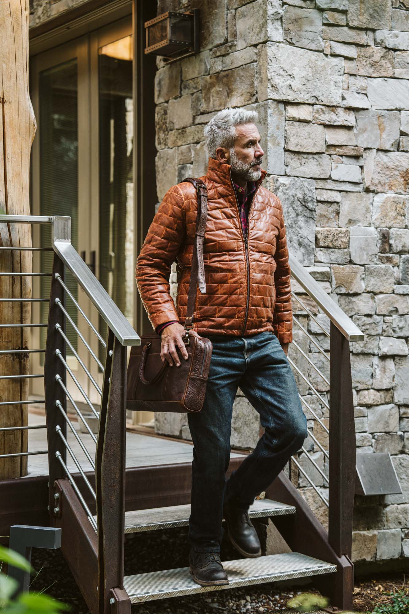 Teton Leather Light Down Jacket - Rare Leather